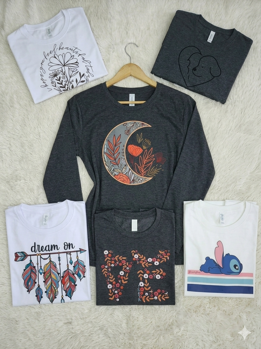 Remera Manga Larga de Algodón con Estampas Exclusivas - Imagen 2